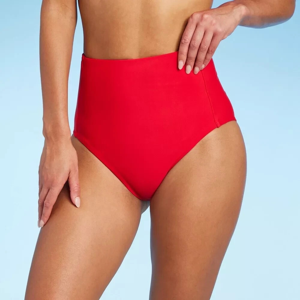 Kona Sol High Waisted Red Bikini Bottom - size L